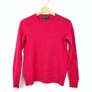 Cashmere Sweater Fushia Pink Sz Small Hudson’s Bay Crew Neck Quiet Luxury Soft